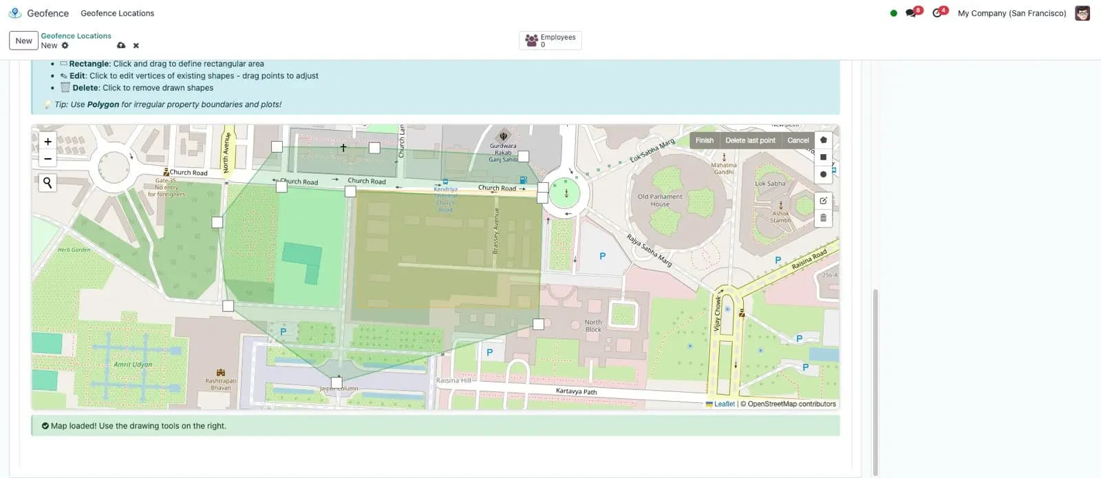 Circle Geofence Creation