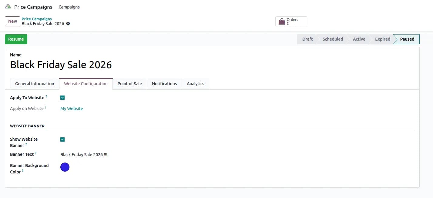 Price Campaign Dashboard