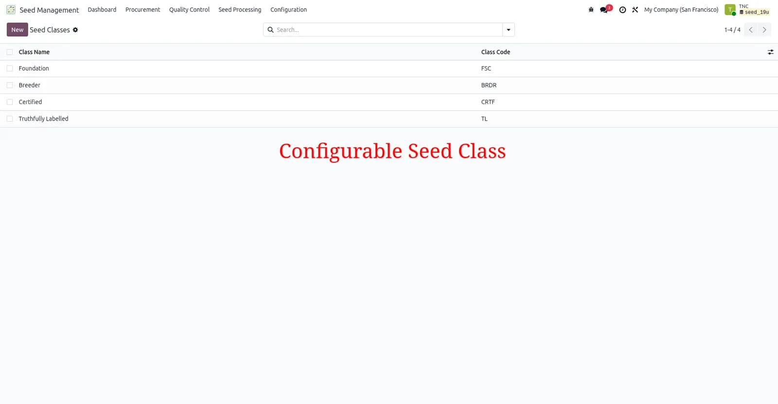 Seed management screenshot 16