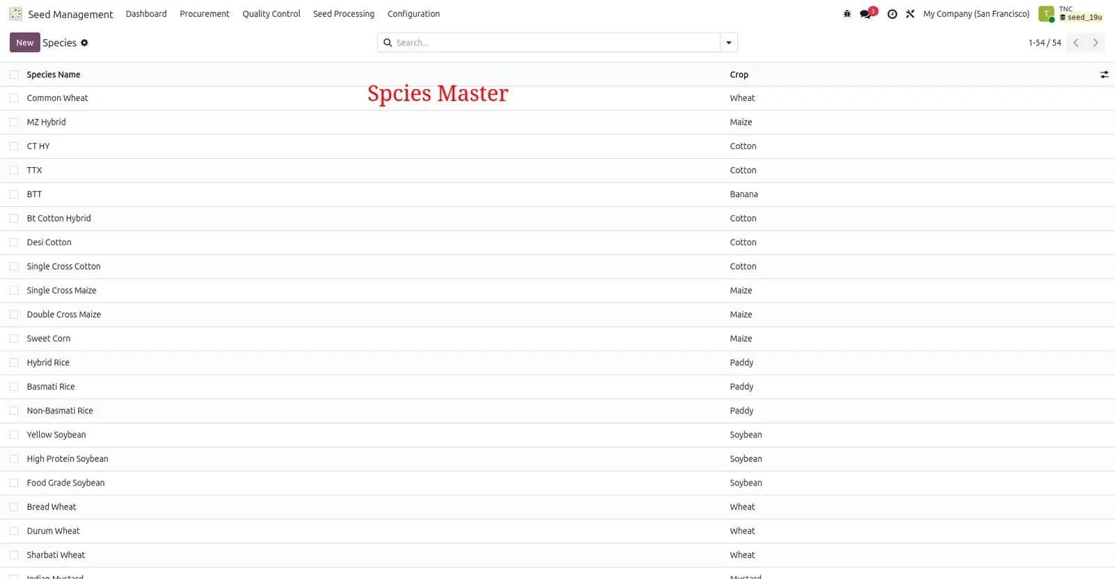 Seed management screenshot 18