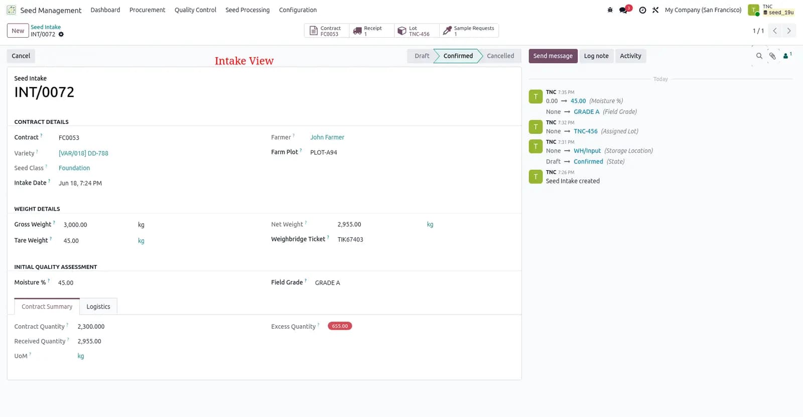 Seed management screenshot 6