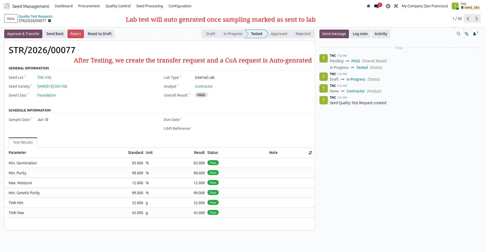 Seed management screenshot 7