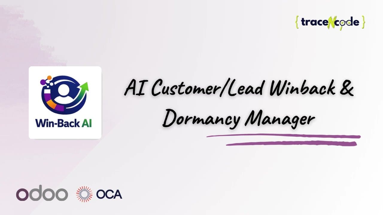 AI Customer/Lead Win-Back & Dormancy Manager Odoo app demo video thumbnail