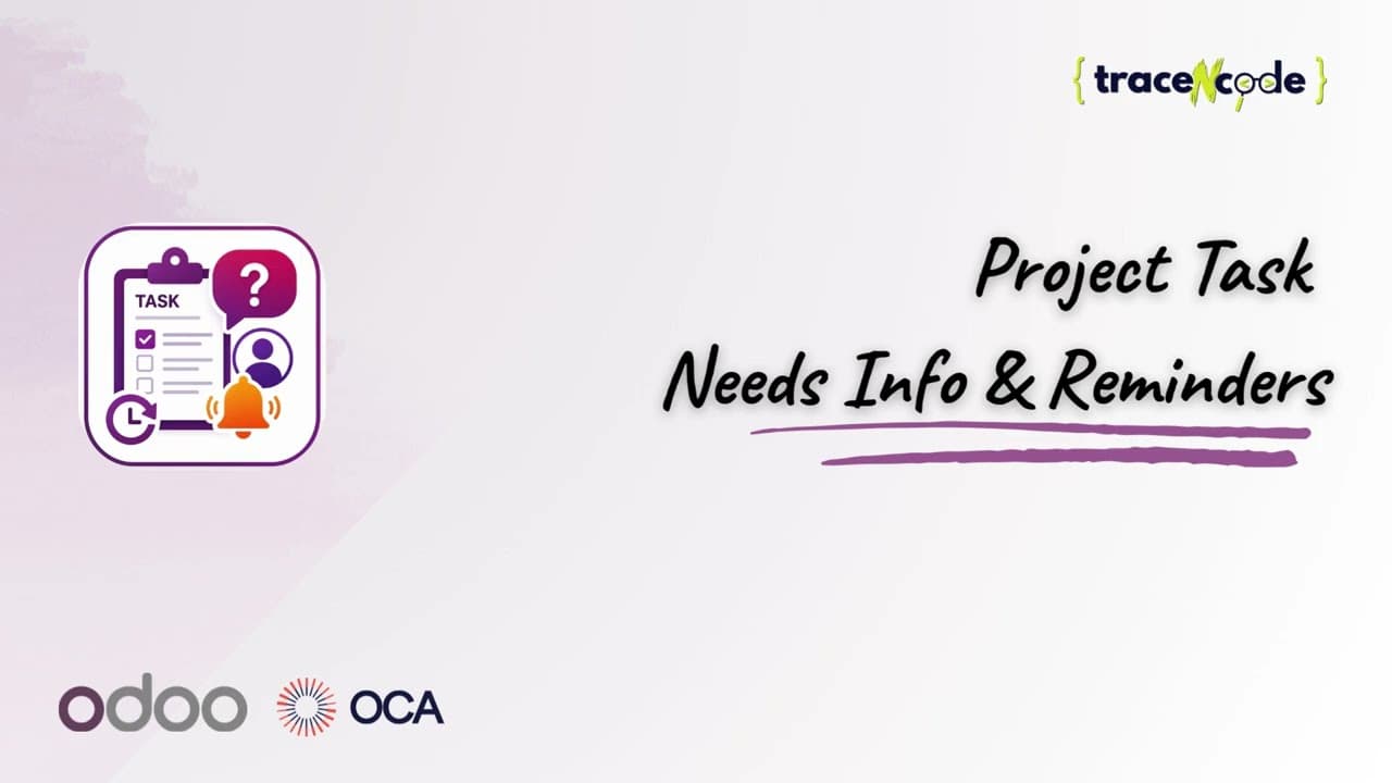 Project Task Needs Info Reminders Odoo app demo video thumbnail