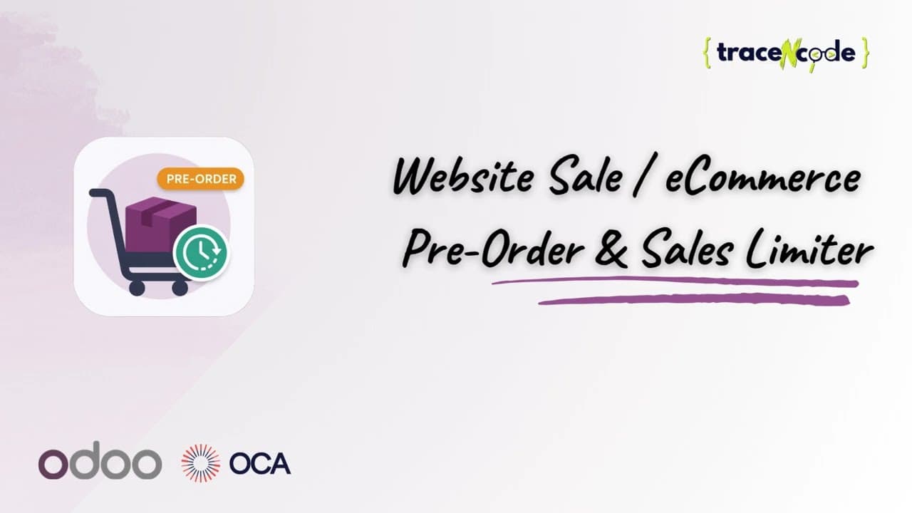 Pre-Order & Sales Limiter for Odoo Odoo app demo video thumbnail