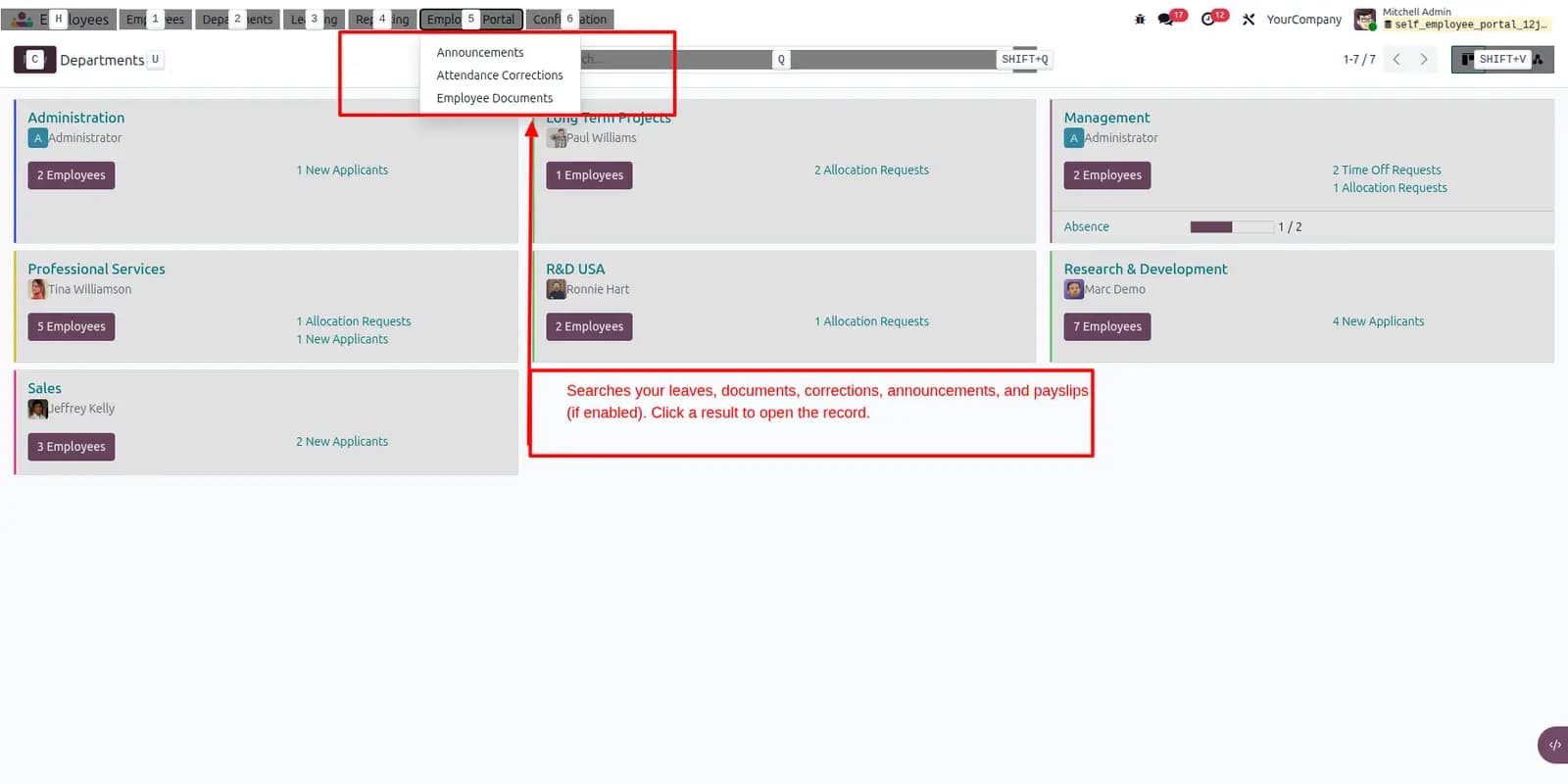 Employee Self-Service HR Portal screenshot 1