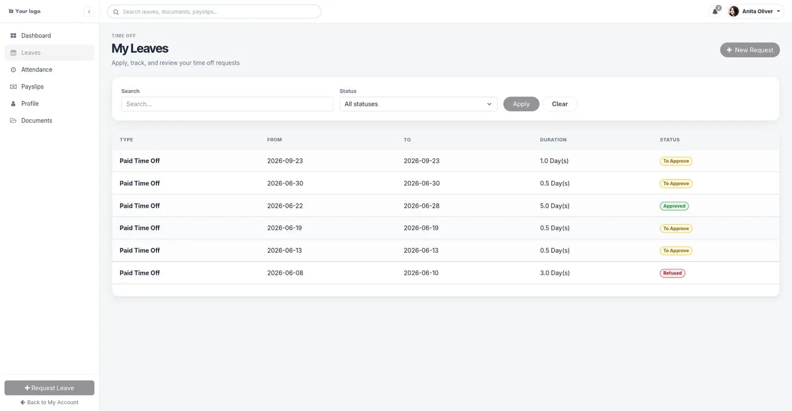 Employee Self-Service HR Portal screenshot 9
