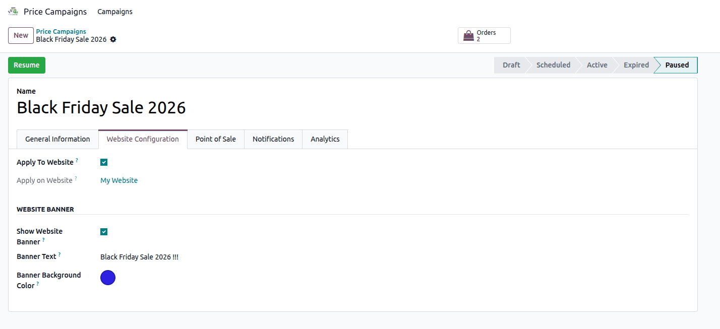 Price Campaign Dashboard